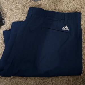 Adidas Charcoal Gray Pants with Gold Logo